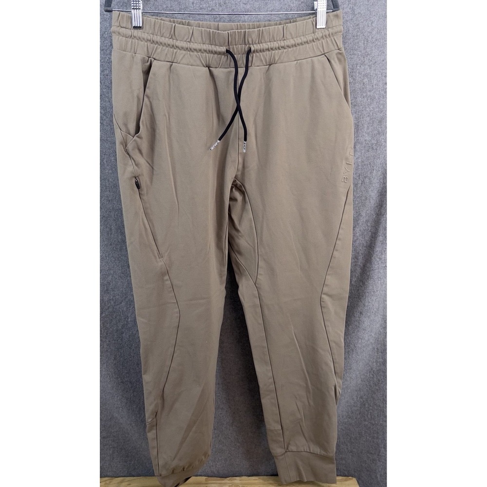 BYLT Pants Mens Large Toupe Stretch Ripstop Technical Jogger Zip Pocket Stretch